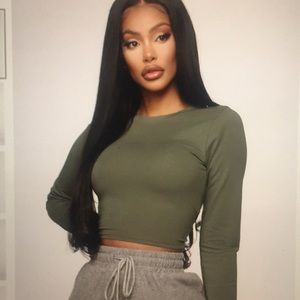 3/$30 NWT Fashion nova olive top